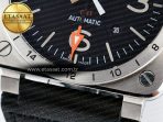 BR03-93 GMT BRF 1:1 Best Edition Black Dial on Black Leather Strap A2824 - Görsel 13