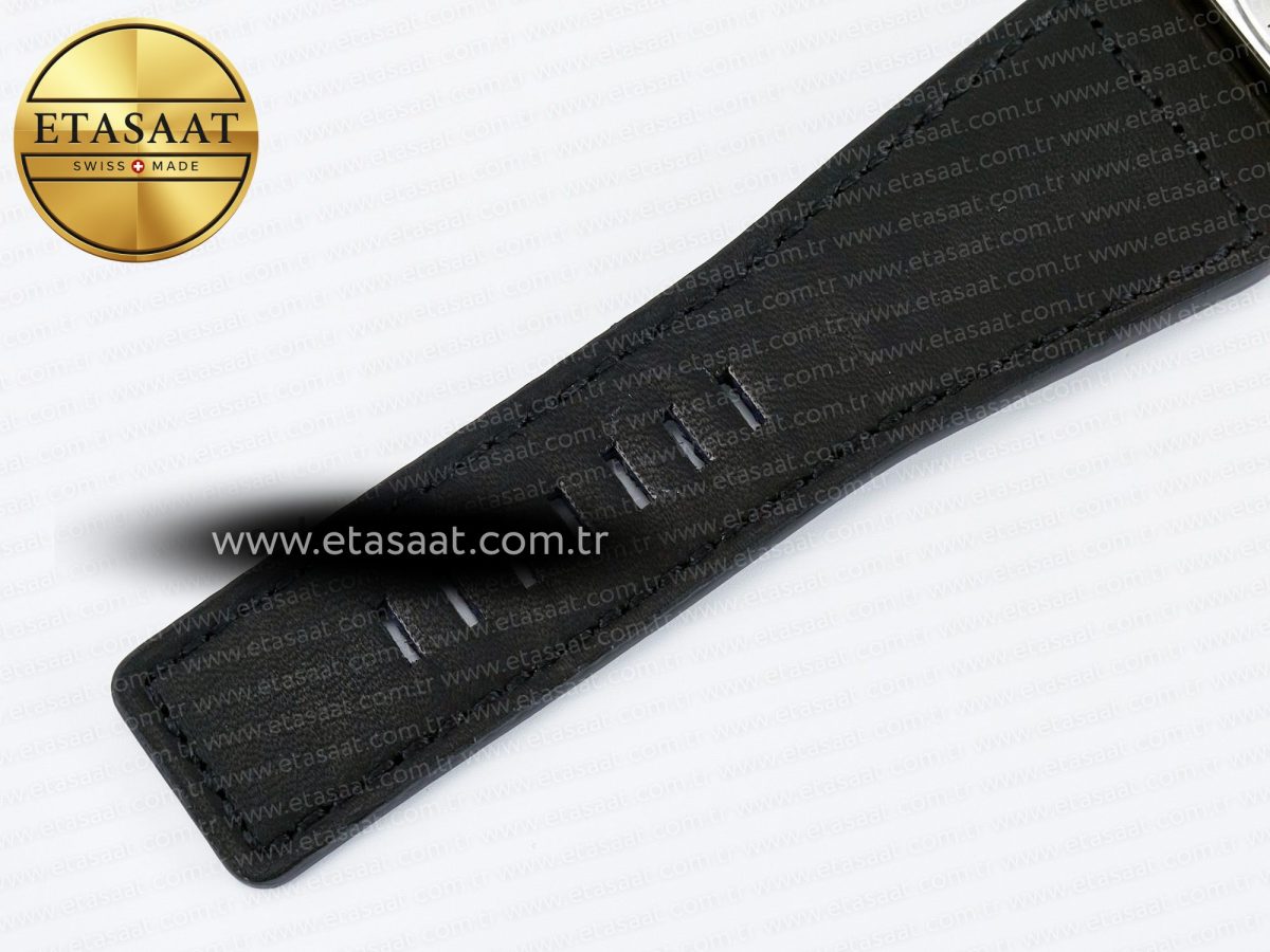BR03-93 GMT BRF 1:1 Best Edition Black Dial on Black Leather Strap A2824 - Görsel 18
