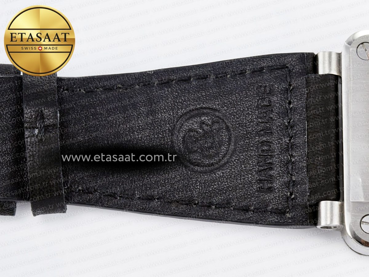 BR03-93 GMT BRF 1:1 Best Edition Black Dial on Black Leather Strap A2824 - Görsel 22