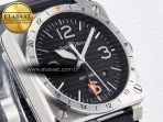 BR03-93 GMT BRF 1:1 Best Edition Black Dial on Black Leather Strap A2824 - Görsel 5
