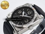 BR03-93 GMT BRF 1:1 Best Edition Black Dial on Black Leather Strap A2824 - Görsel 6
