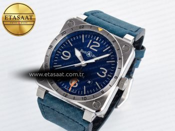 BR03-93 GMT BRF 1:1 Best Edition Blue Dial on Blue Leather Strap A2824