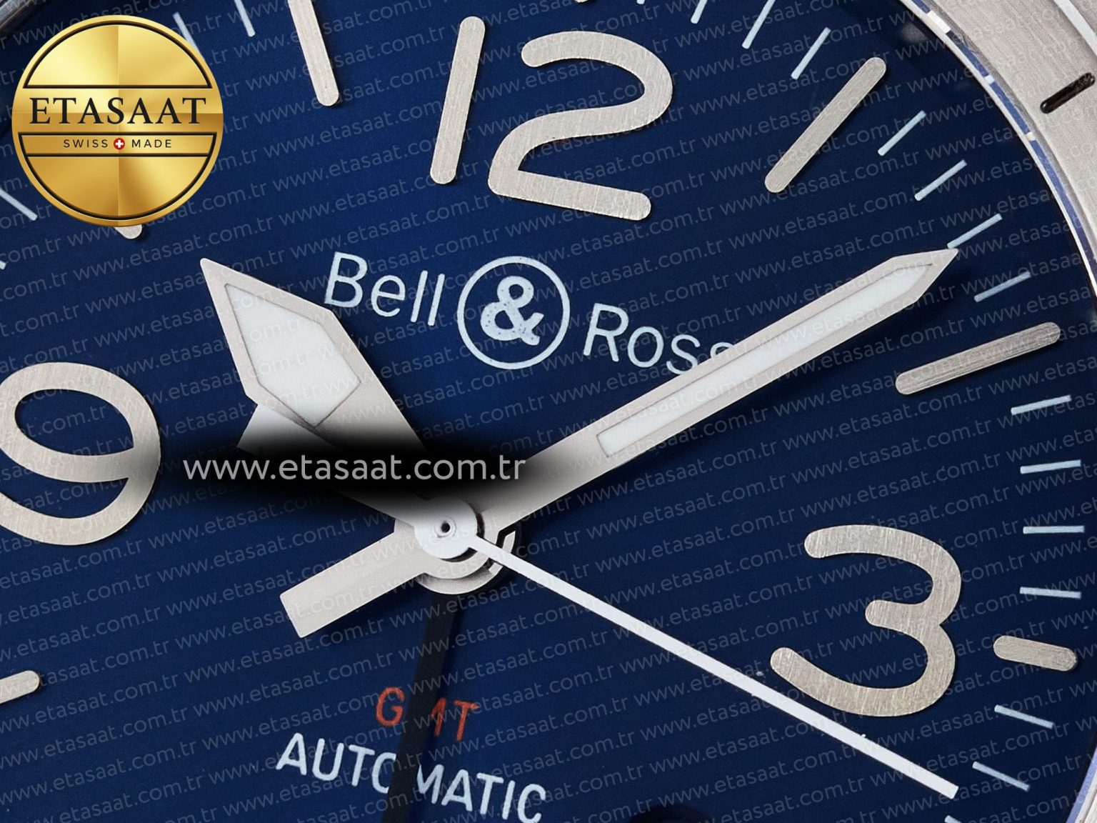 BR03-93 GMT BRF 1:1 Best Edition Blue Dial on Blue Leather Strap A2824 - Görsel 10