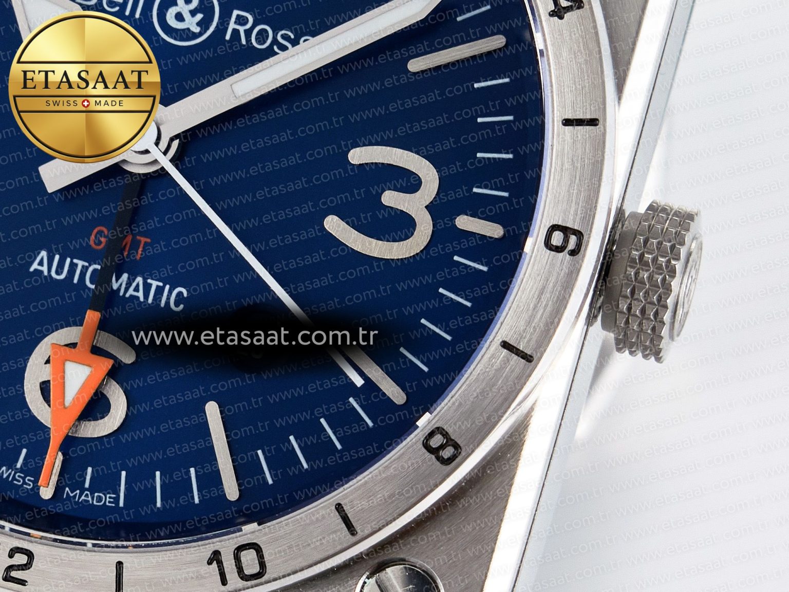 BR03-93 GMT BRF 1:1 Best Edition Blue Dial on Blue Leather Strap A2824 - Görsel 11
