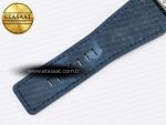 BR03-93 GMT BRF 1:1 Best Edition Blue Dial on Blue Leather Strap A2824 - Görsel 17