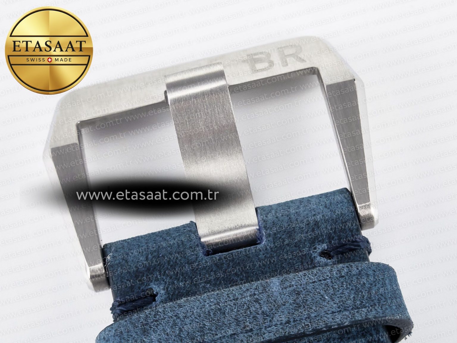 BR03-93 GMT BRF 1:1 Best Edition Blue Dial on Blue Leather Strap A2824 - Görsel 21