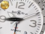 BR03-93 GMT BRF 1:1 Best Edition White Dial on Brown Leather Strap A2824 - Görsel 10