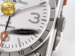 BR03-93 GMT BRF 1:1 Best Edition White Dial on Brown Leather Strap A2824 - Görsel 11