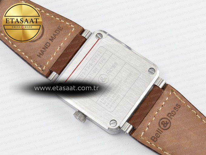BR03-93 GMT BRF 1:1 Best Edition White Dial on Brown Leather Strap A2824 - Görsel 17
