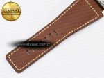 BR03-93 GMT BRF 1:1 Best Edition White Dial on Brown Leather Strap A2824 - Görsel 18