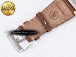 BR03-93 GMT BRF 1:1 Best Edition White Dial on Brown Leather Strap A2824 - Görsel 20