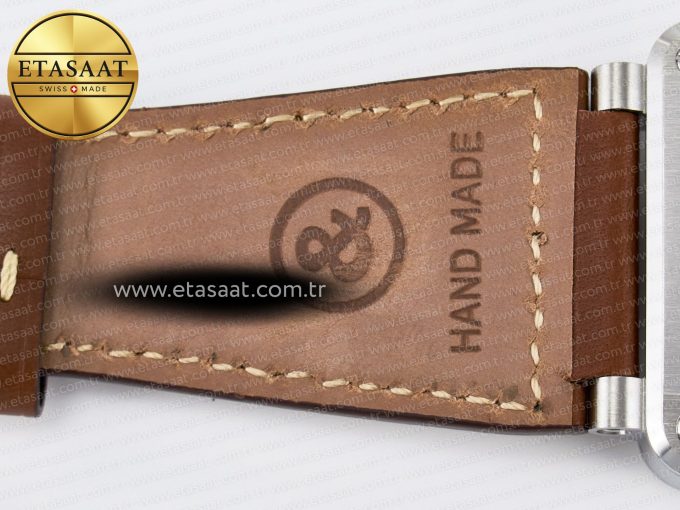 BR03-93 GMT BRF 1:1 Best Edition White Dial on Brown Leather Strap A2824 - Görsel 21