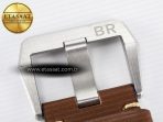 BR03-93 GMT BRF 1:1 Best Edition White Dial on Brown Leather Strap A2824 - Görsel 22