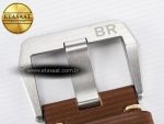 BR03-93 GMT BRF 1:1 Best Edition White Dial on Brown Leather Strap A2824 - Görsel 22