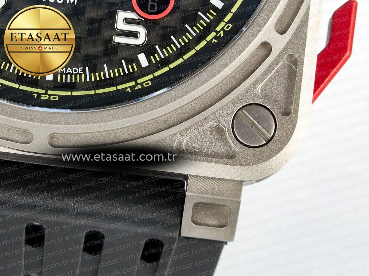 Bell Ross BR03-94  Black Rubber Strap A7750 - Görsel 14