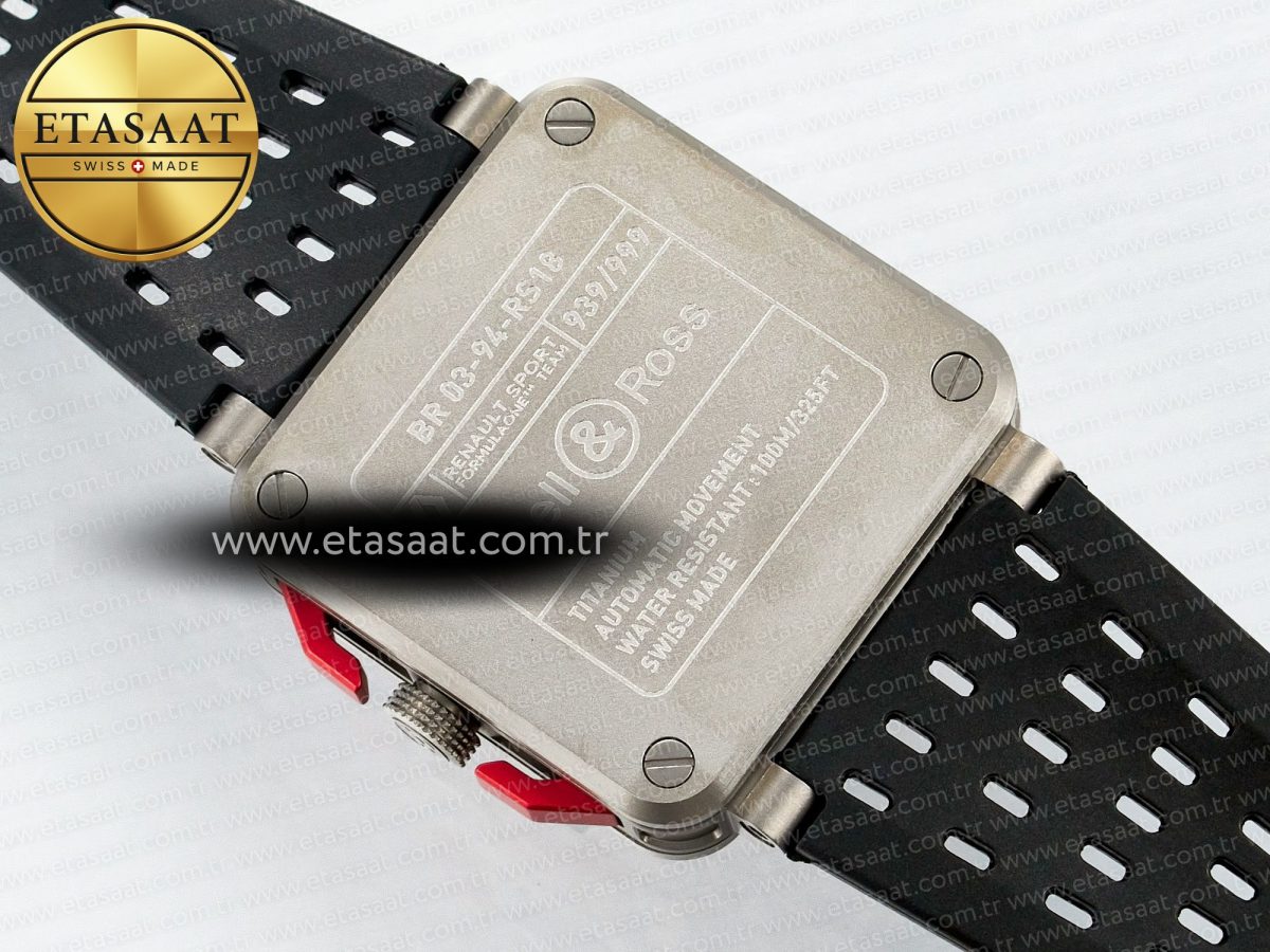 Bell Ross BR03-94  Black Rubber Strap A7750 - Görsel 18
