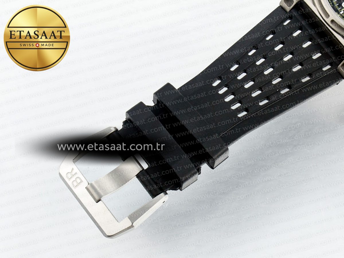 Bell Ross BR03-94  Black Rubber Strap A7750 - Görsel 21