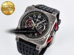 BR03-94 Instruments BRF 1:1 Best Edition Black Carbon Dial on Black Hollow Rubber Strap A2824