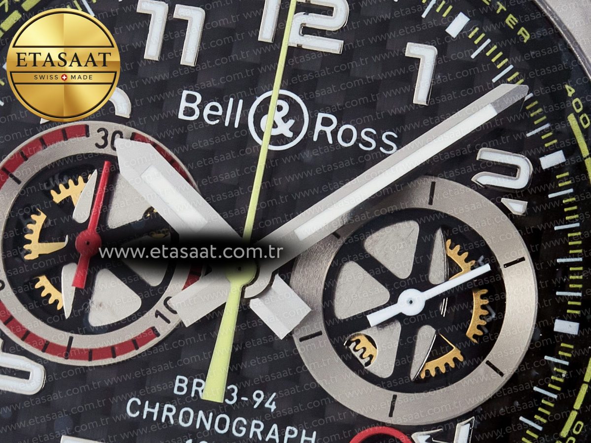 BR03-94 Instruments BRF 1:1 Best Edition Black Carbon Dial on Black Hollow Rubber Strap A2824 - Görsel 10