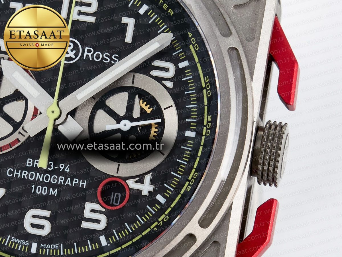 BR03-94 Instruments BRF 1:1 Best Edition Black Carbon Dial on Black Hollow Rubber Strap A2824 - Görsel 11