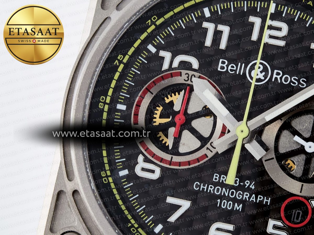 BR03-94 Instruments BRF 1:1 Best Edition Black Carbon Dial on Black Hollow Rubber Strap A2824 - Görsel 13