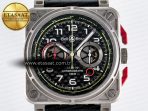 BR03-94 Instruments BRF 1:1 Best Edition Black Carbon Dial on Black Hollow Rubber Strap A2824 - Görsel 4