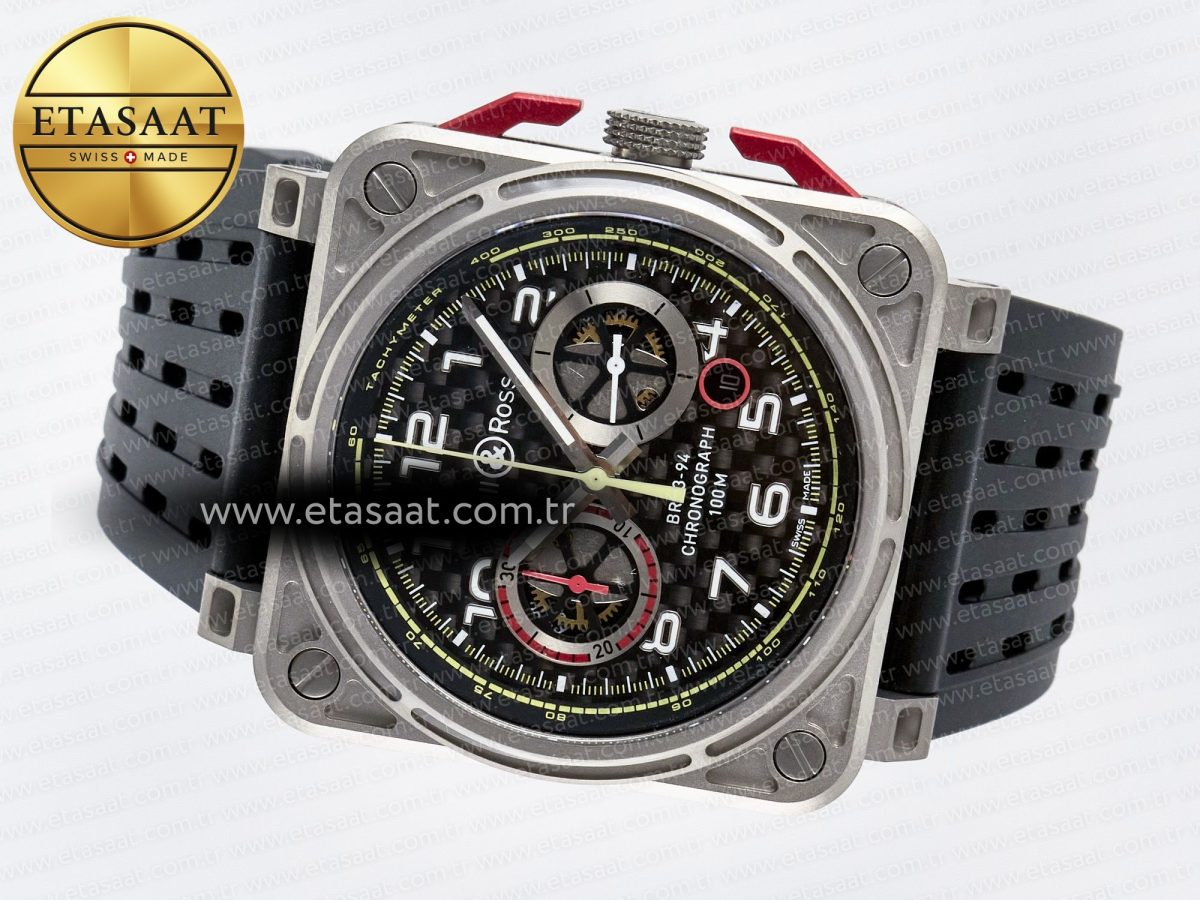 BR03-94 Instruments BRF 1:1 Best Edition Black Carbon Dial on Black Hollow Rubber Strap A2824 - Görsel 9