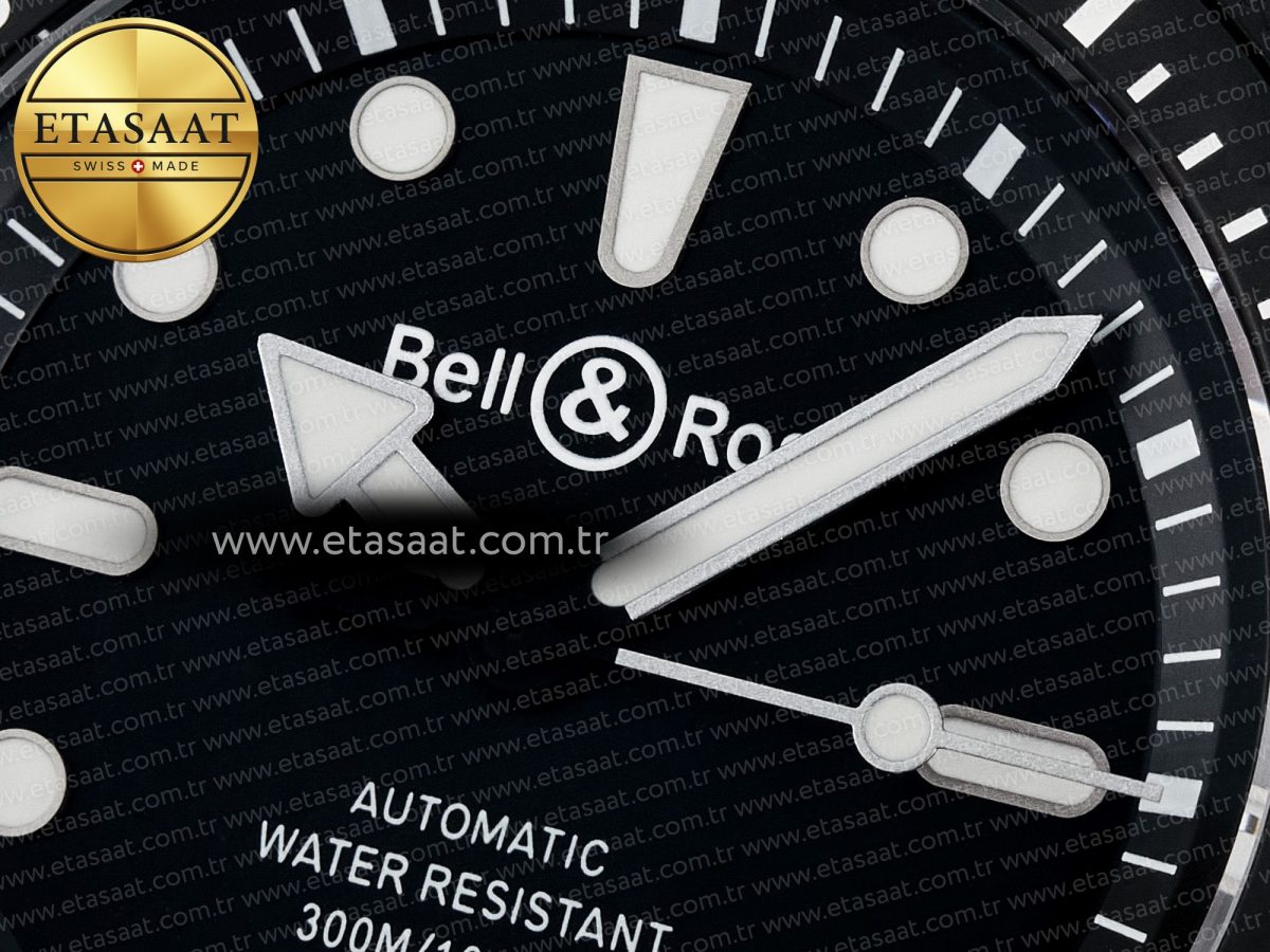 BR03 Diver BRF 1:1 Best Edition Black Dial on Black Rubber Strap A2824 - Görsel 10