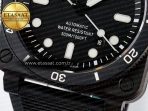 BR03 Diver BRF 1:1 Best Edition Black Dial on Black Rubber Strap A2824 - Görsel 12