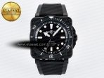 BR03 Diver BRF 1:1 Best Edition Black Dial on Black Rubber Strap A2824 - Görsel 3