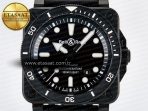 BR03 Diver BRF 1:1 Best Edition Black Dial on Black Rubber Strap A2824 - Görsel 4