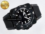 BR03 Diver BRF 1:1 Best Edition Black Dial on Black Rubber Strap A2824 - Görsel 8