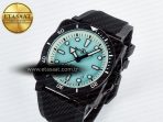 BR03 Diver BRF 1:1 Best Edition Pale Blue Dial on Black Rubber Strap A2824