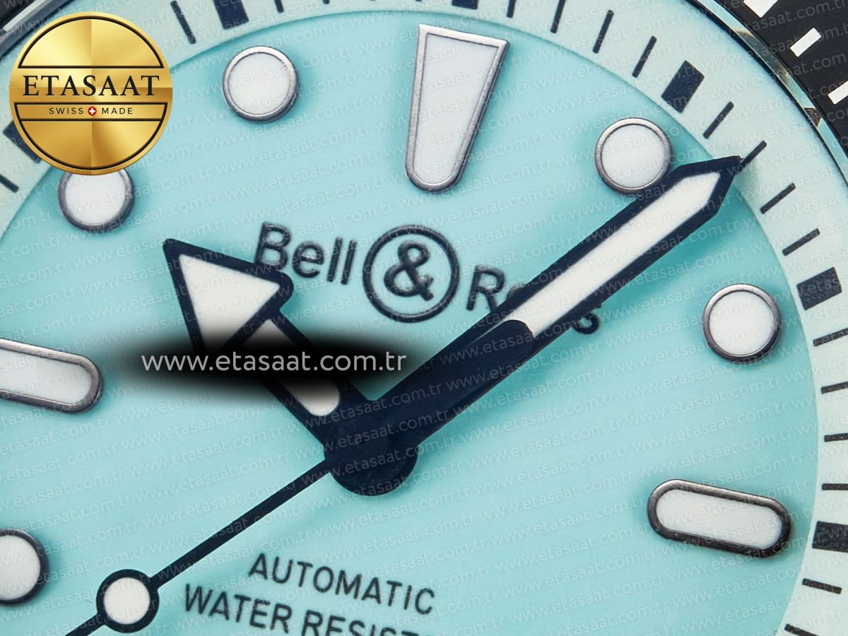 BR03 Diver BRF 1:1 Best Edition Pale Blue Dial on Black Rubber Strap A2824 - Görsel 10