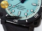 BR03 Diver BRF 1:1 Best Edition Pale Blue Dial on Black Rubber Strap A2824 - Görsel 13