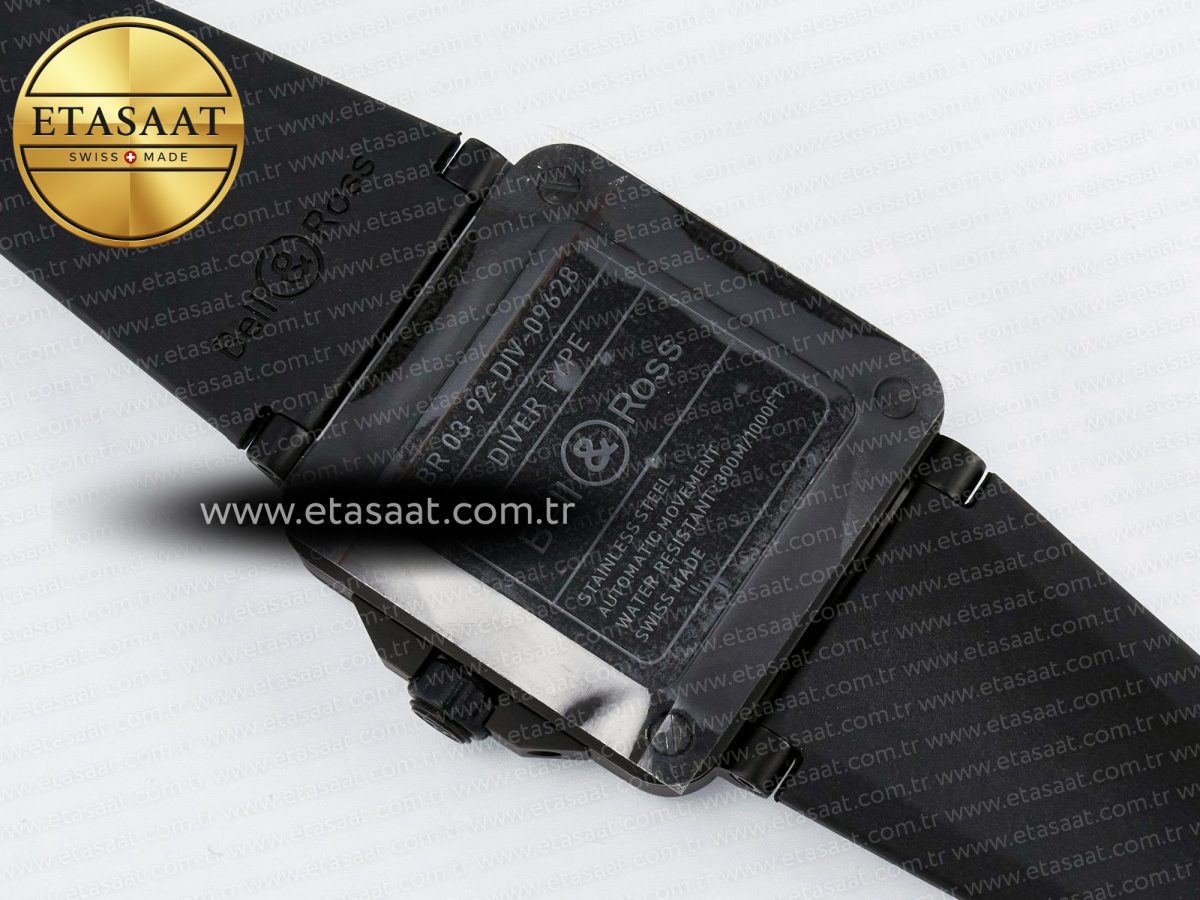 BR03 Diver BRF 1:1 Best Edition Pale Blue Dial on Black Rubber Strap A2824 - Görsel 17