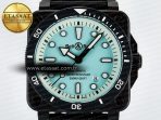 BR03 Diver BRF 1:1 Best Edition Pale Blue Dial on Black Rubber Strap A2824 - Görsel 4
