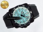 BR03 Diver BRF 1:1 Best Edition Pale Blue Dial on Black Rubber Strap A2824 - Görsel 8
