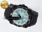 BR03 Diver BRF 1:1 Best Edition Pale Blue Dial on Black Rubber Strap A2824 - Görsel 9