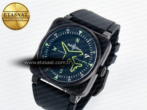 BR03A Instruments BRF 1:1 Best Edition Black Dial on Black Rubber Strap A2824