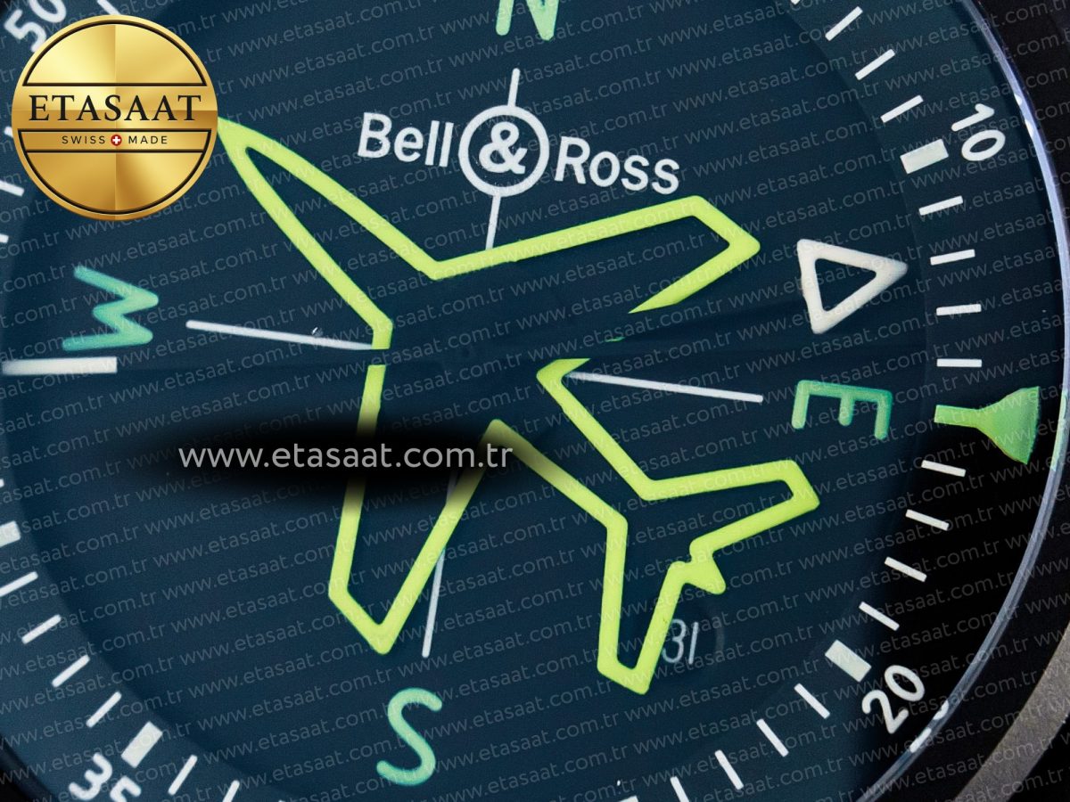 BR03A Instruments BRF 1:1 Best Edition Black Dial on Black Rubber Strap A2824 - Görsel 10