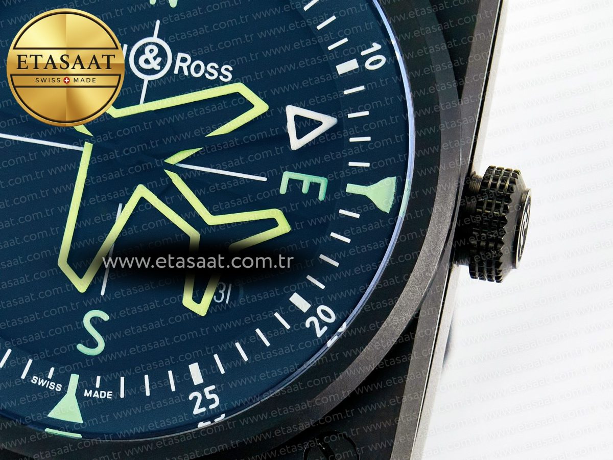 BR03A Instruments BRF 1:1 Best Edition Black Dial on Black Rubber Strap A2824 - Görsel 11