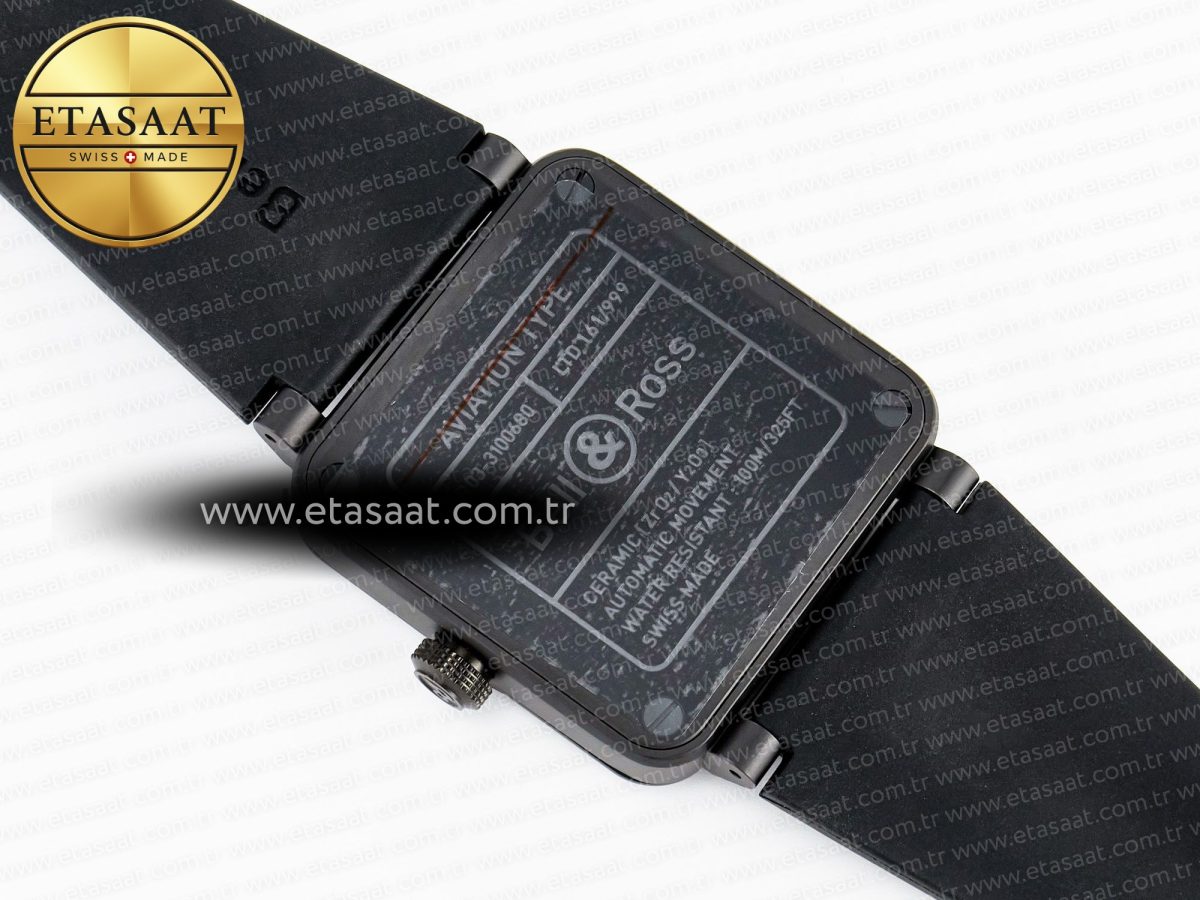 BR03A Instruments BRF 1:1 Best Edition Black Dial on Black Rubber Strap A2824 - Görsel 16