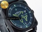 BR03A Instruments BRF 1:1 Best Edition Black Dial on Black Rubber Strap A2824 - Görsel 5
