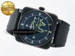 BR03A Instruments BRF 1:1 Best Edition Black Dial on Black Rubber Strap A2824 - Görsel 9