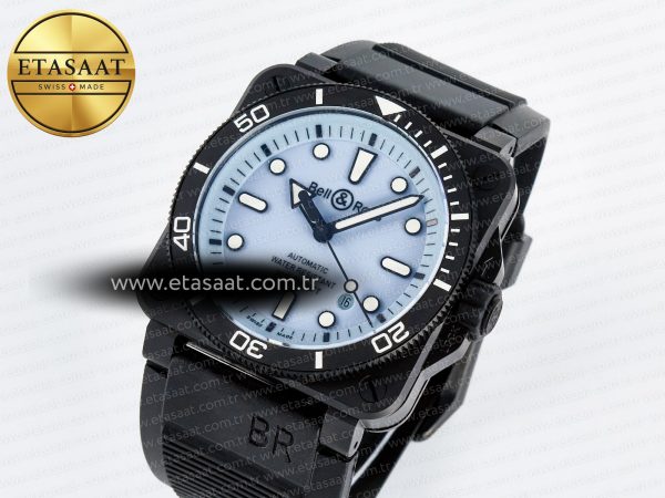 BR03A Instruments BRF 1:1 Best Edition Blue Dial on Black Rubber Strap A2824