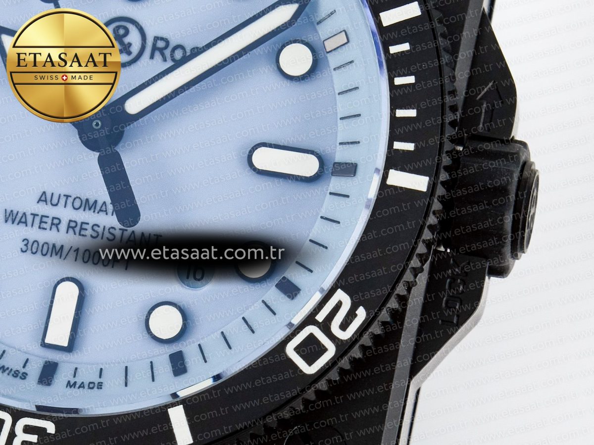 BR03A Instruments BRF 1:1 Best Edition Blue Dial on Black Rubber Strap A2824 - Görsel 11