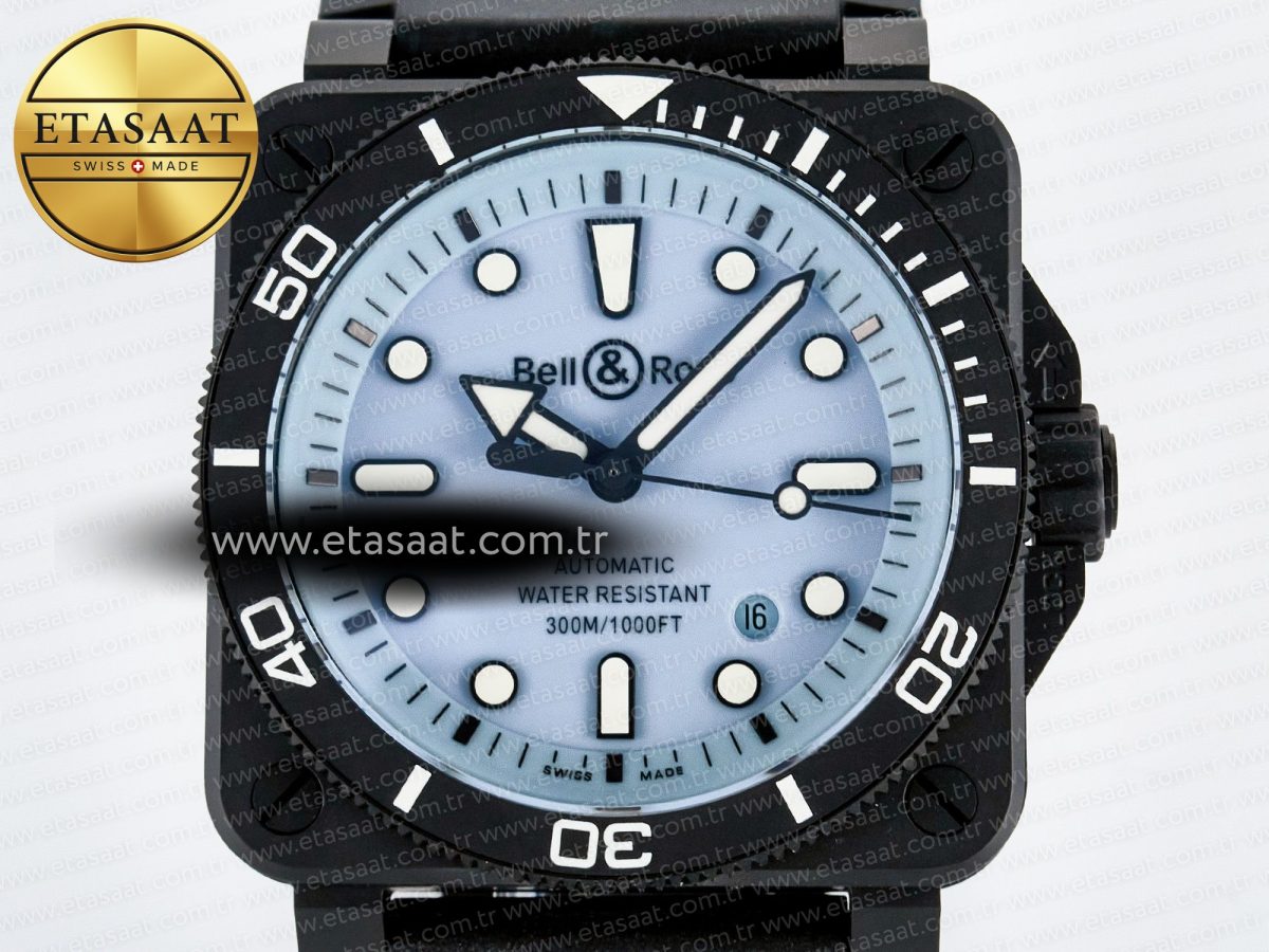 BR03A Instruments BRF 1:1 Best Edition Blue Dial on Black Rubber Strap A2824 - Görsel 5