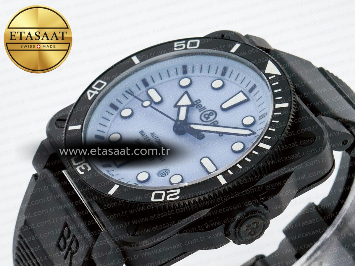BR03A Instruments BRF 1:1 Best Edition Blue Dial on Black Rubber Strap A2824 - Görsel 6