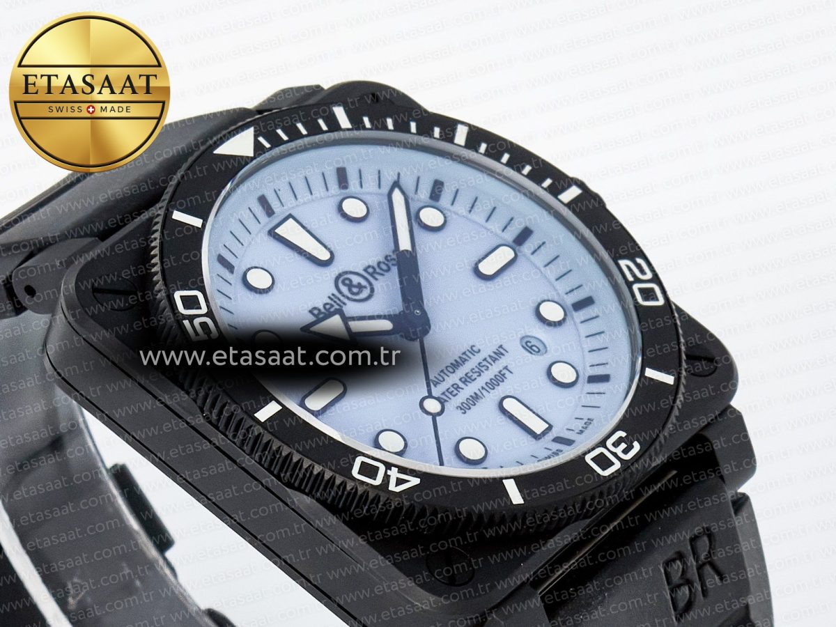 BR03A Instruments BRF 1:1 Best Edition Blue Dial on Black Rubber Strap A2824 - Görsel 7